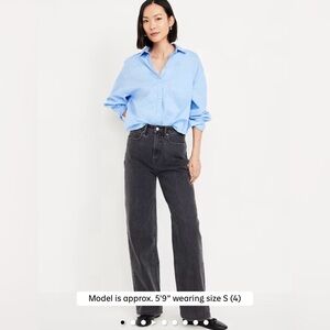Old Navy Wide-Leg High-Rise Jeans - Charcoal Black